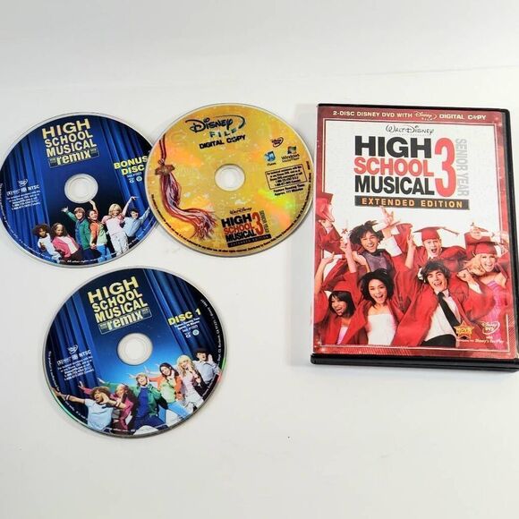 High School Musical 3 Digital [DVD] and High School Musical DVD 1 & 2 [DVD] - Picture 1 of 6